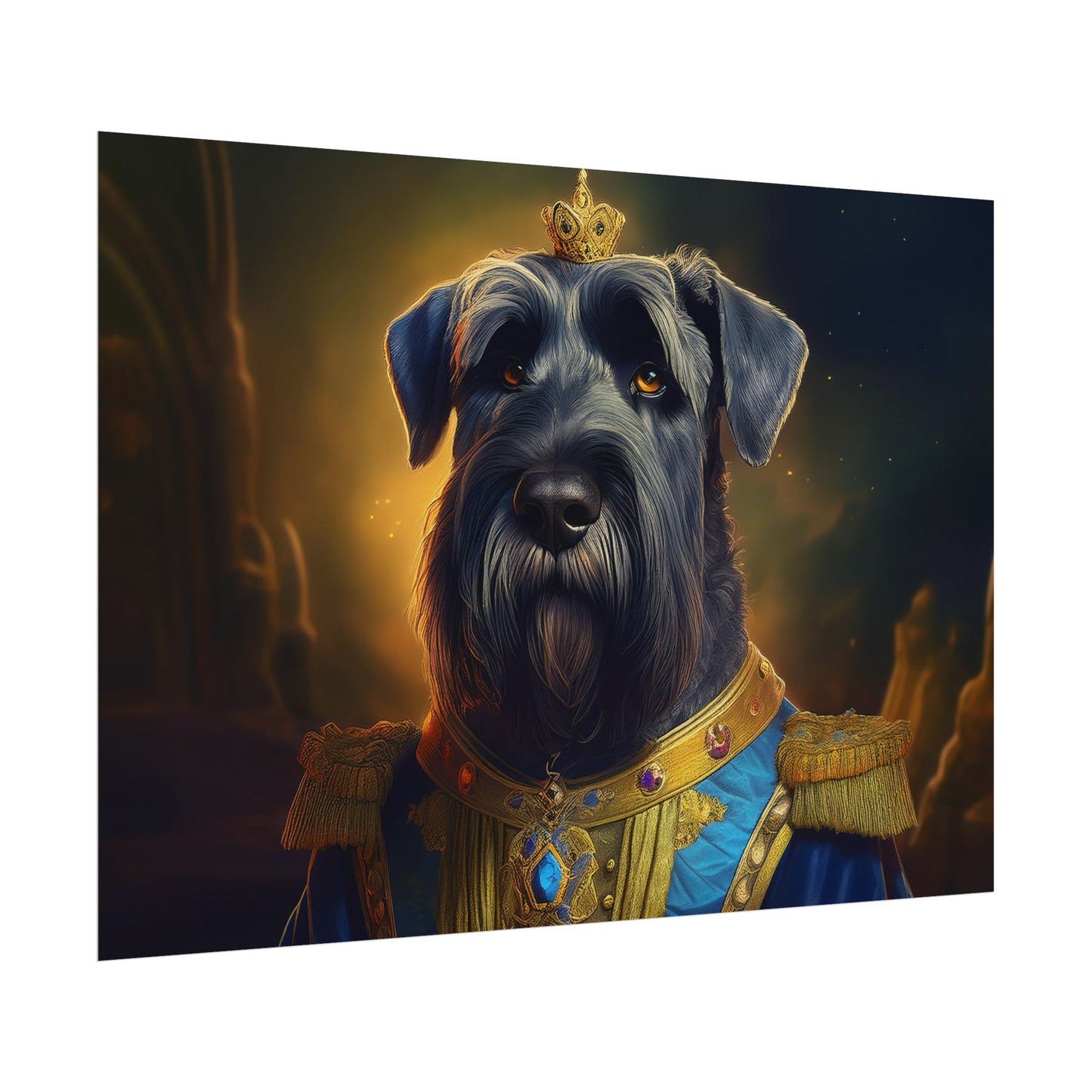 Giant Schnauzer Pet Renaissance Portrait Print, Dog Lover Wall Print | Wall Art | Wall Print