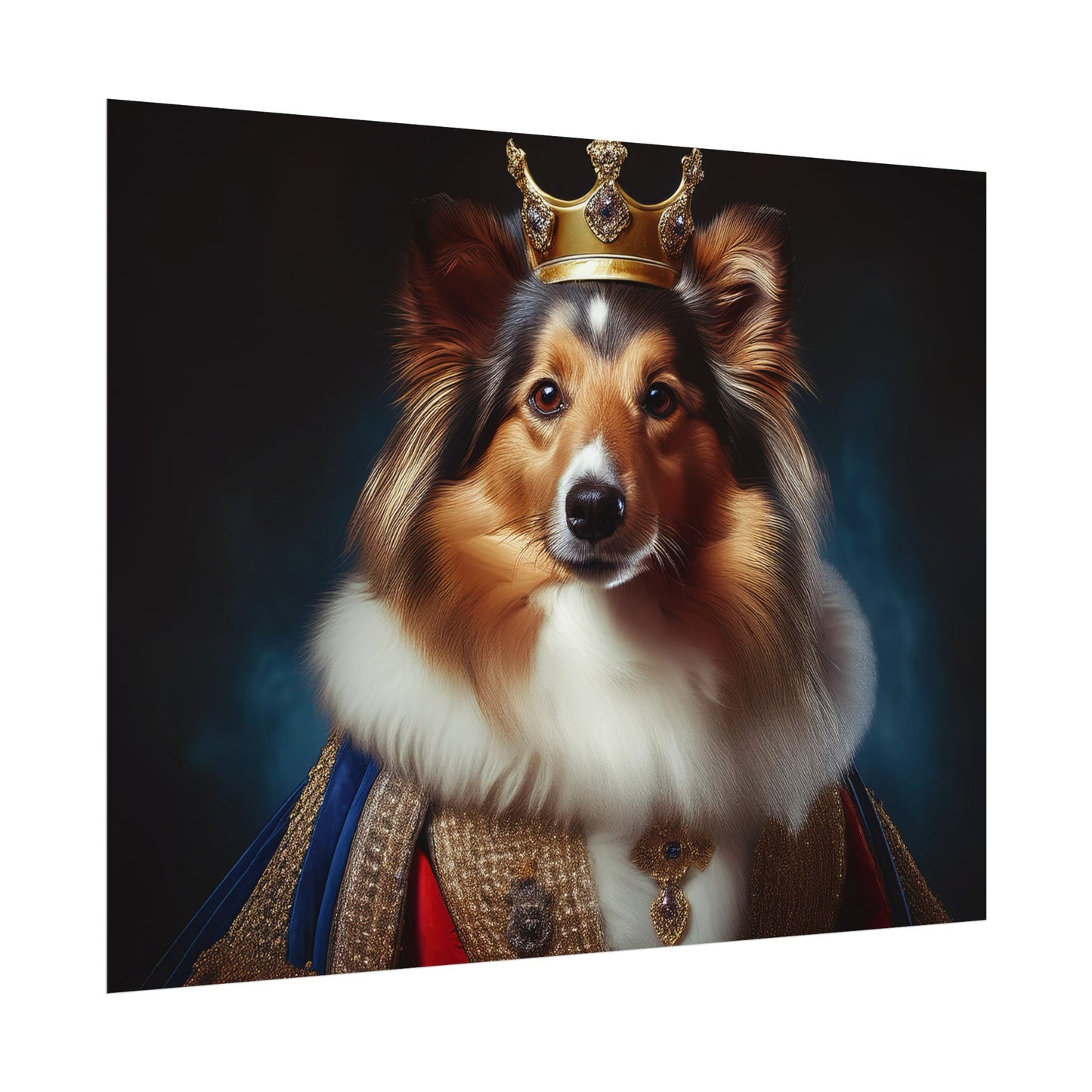 Shetland Sheepdog Renaissance Dog Portrait Art Print, Wall Decor Gift, Animal Lover Home Decor, Dog Wall Art