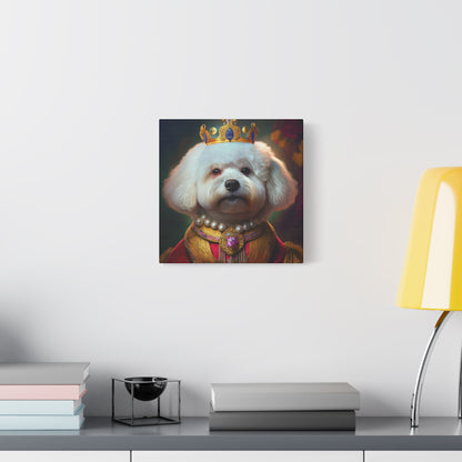 Bichon Frise Renaissance Pet Portrait on Canvas | Wall art | wall print | Dog Art