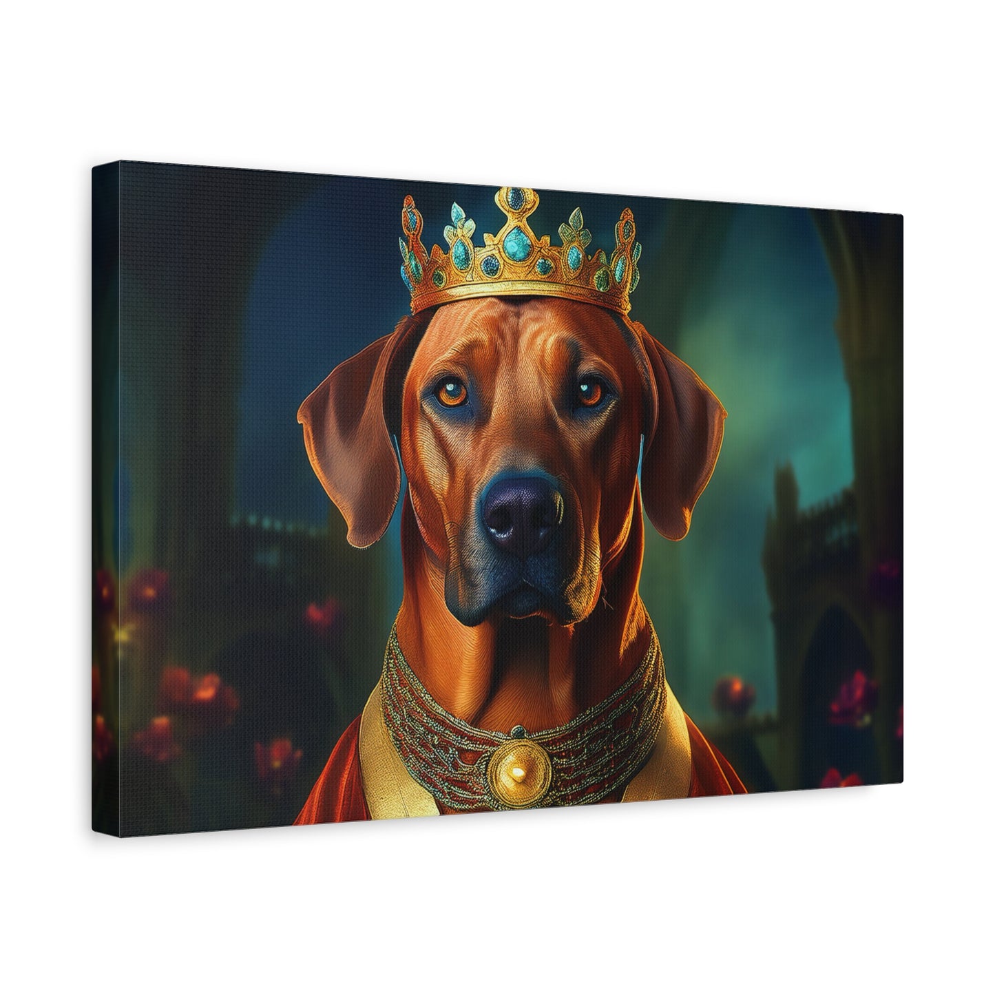 Rhodesian Ridgeback Renaissance Pet Portrait  on Canvas, wall art, wall print, dog portrait, dog art