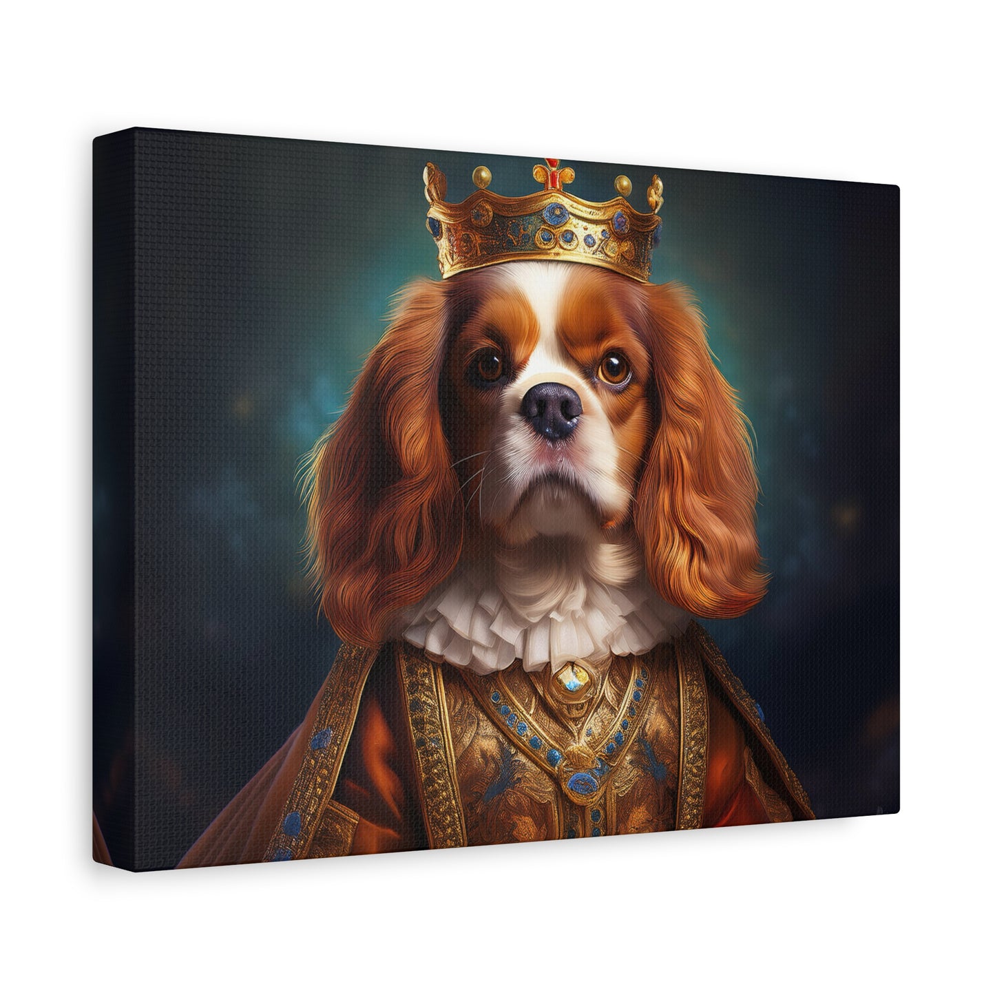 Cavalier King Charles Spaniel Renaissance Pet Portrait on Canvas | Wall art | wall print