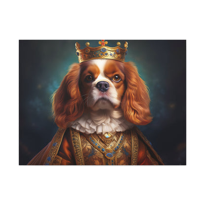 Cavalier King Charles Spaniel Renaissance Pet Portrait on Canvas | Wall art | wall print
