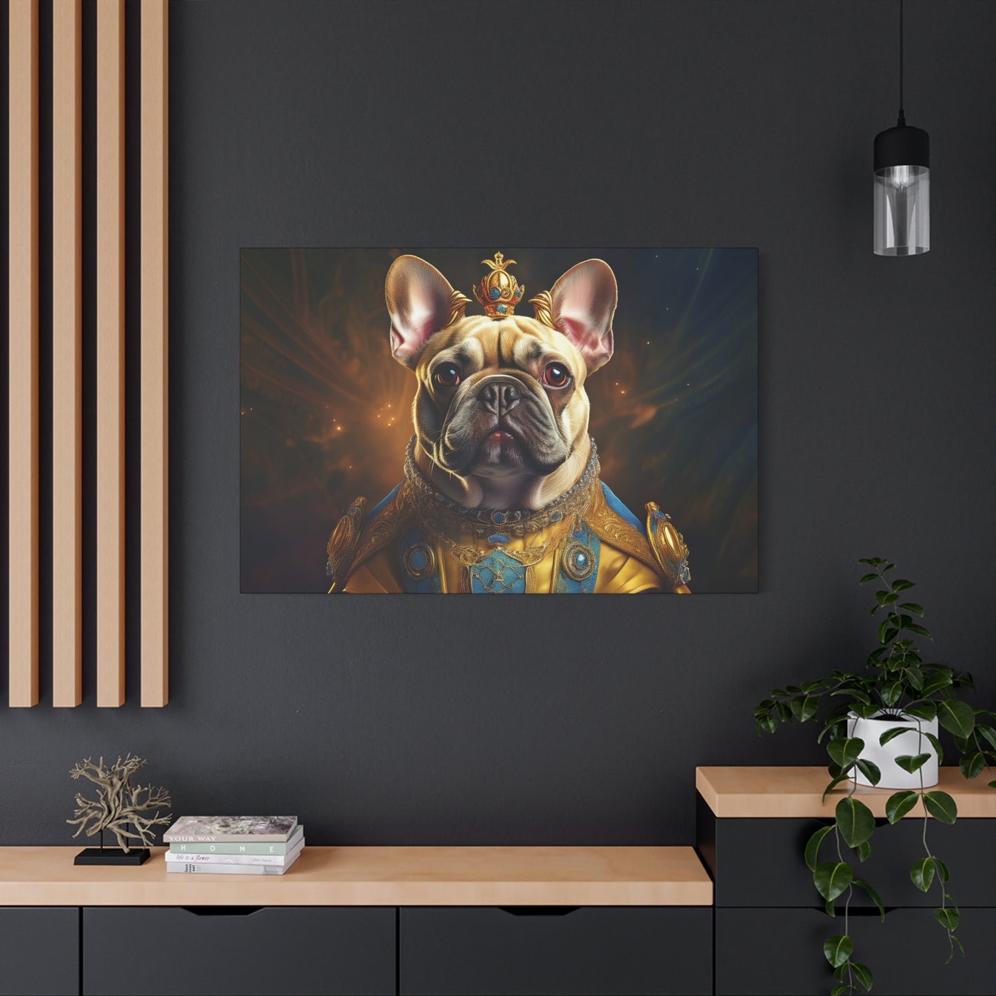 French Bulldog Renaissance Pet Portrait on Canvas | Wall Print | Wall Art | Dog Art