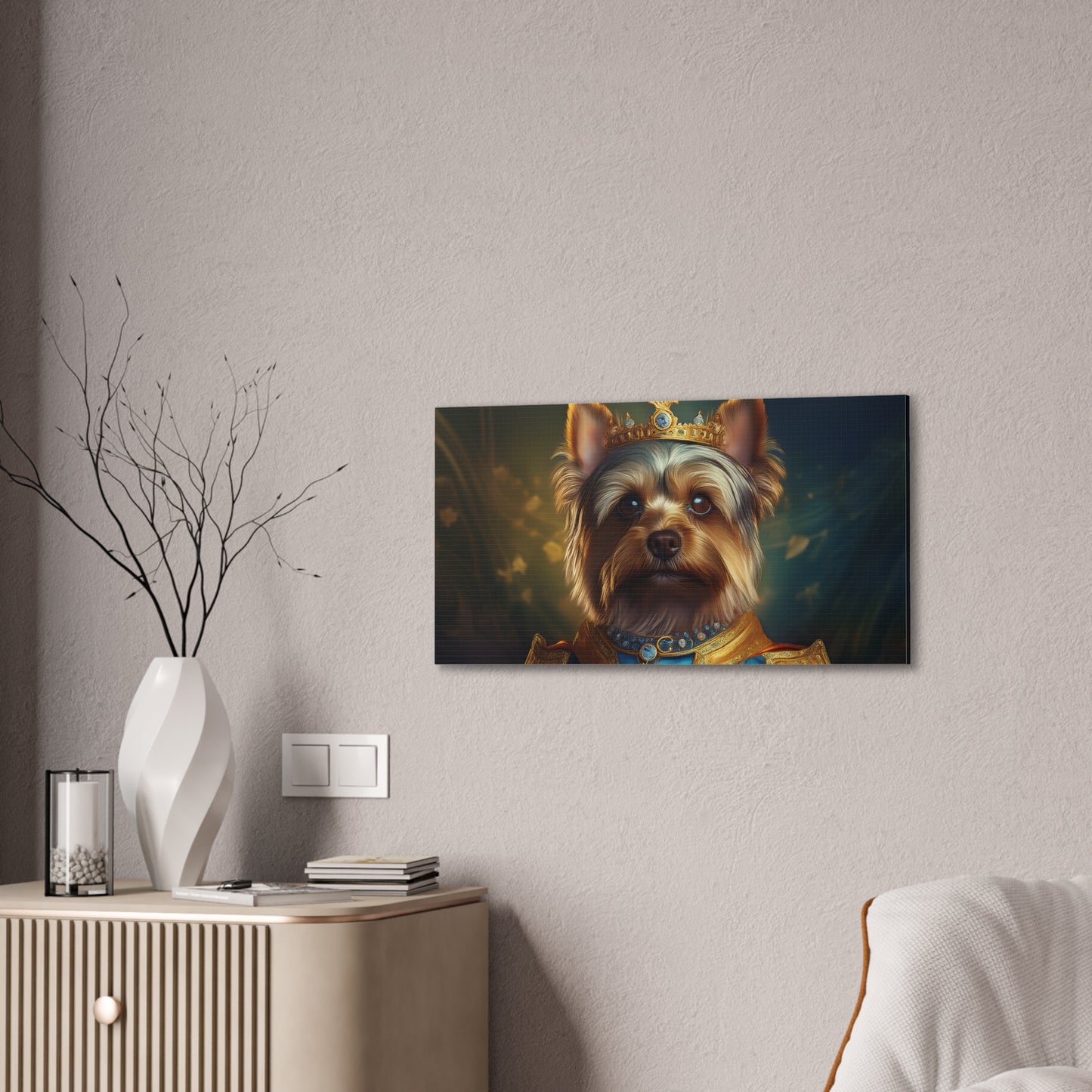 Yorkshire Terrier Renaissance Pet Portrait on Canvas | Wall Art | Wall Print | Dog Art