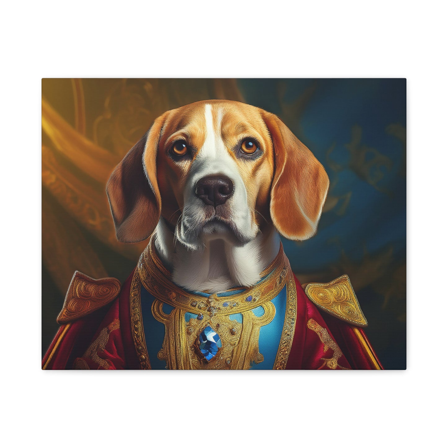 Beagle Renaissance Pet Dog Portrait  - Canvas, wall art, wall print, dog portrait, dog art