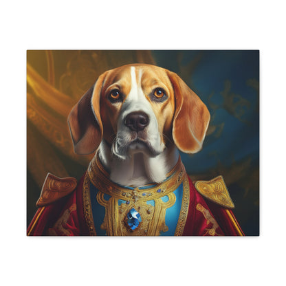 Beagle Renaissance Pet Dog Portrait  - Canvas, wall art, wall print, dog portrait, dog art