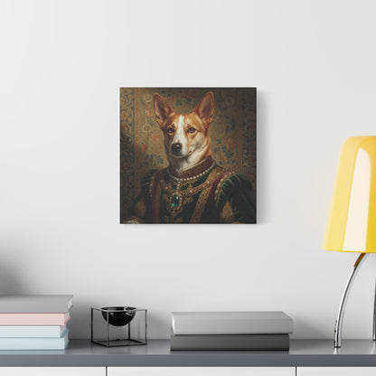Norweigan Lundehunde Renaissance Pet Portrait Canvas Print, Dog Art Decor, Pet Lover Gift, Unique Wall Art, Animal Portrait