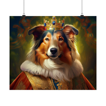 Collie Dog Renaissance Pet Portrait Print | Wall Art | Wall Print | Dog Art