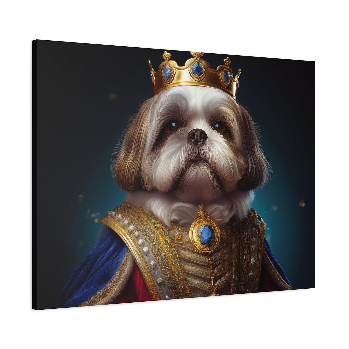 Shih Tzu Renaissance Pet Portrait on Canvas | wall art, wall print, dog portrait, dog art