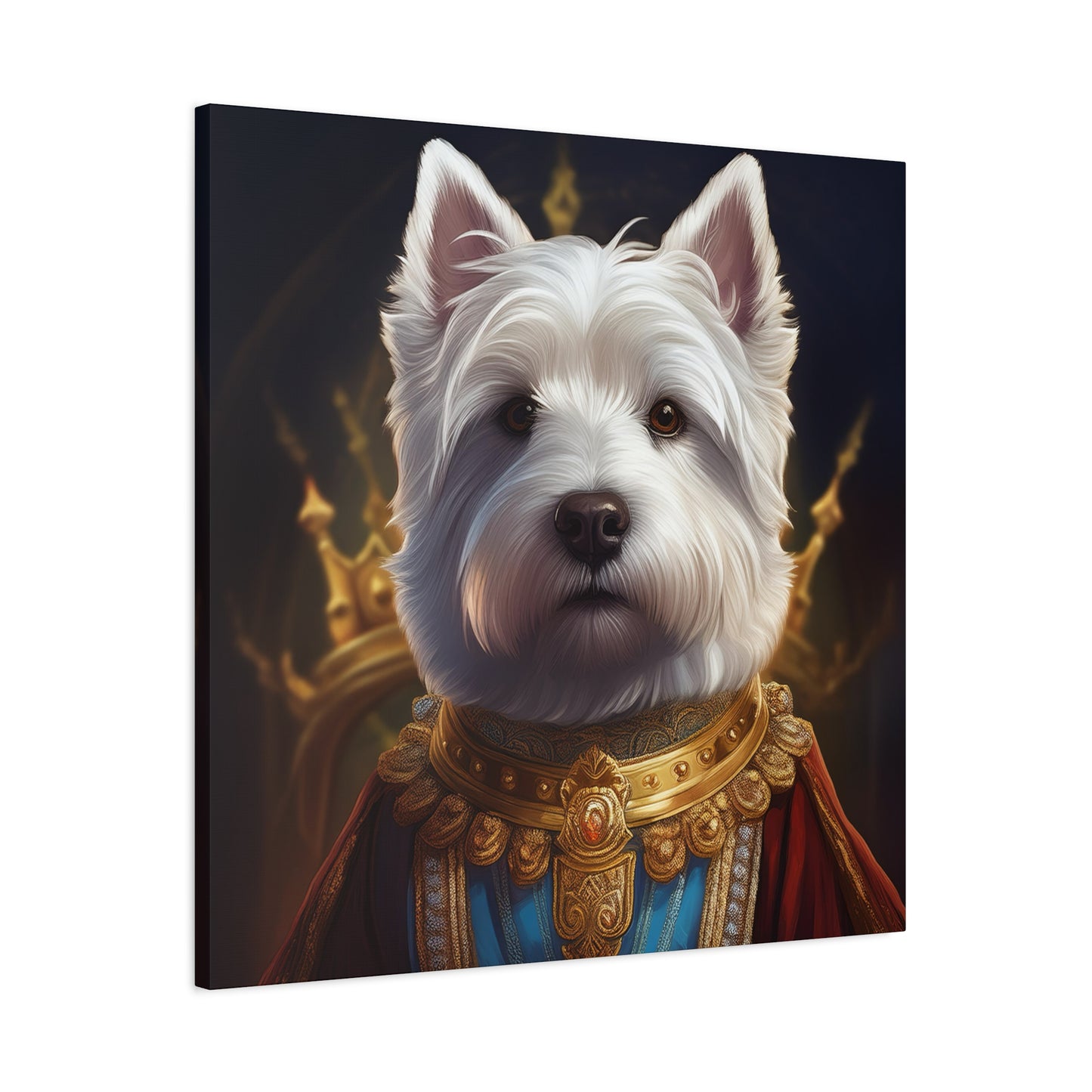 West Highland White Terrier Pet Portrait Renaissance - Canvas, wall art, wall print, dog portrait, dog art