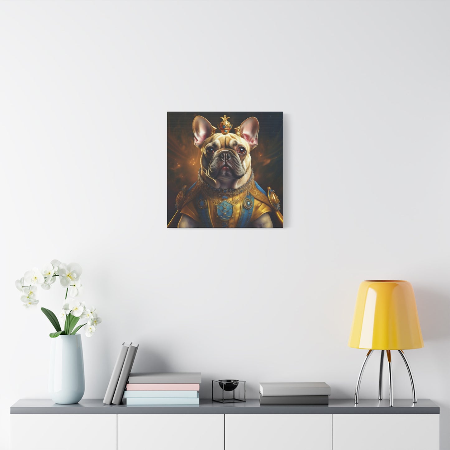 French Bulldog Renaissance Pet Portrait on Canvas | Wall Print | Wall Art | Dog Art