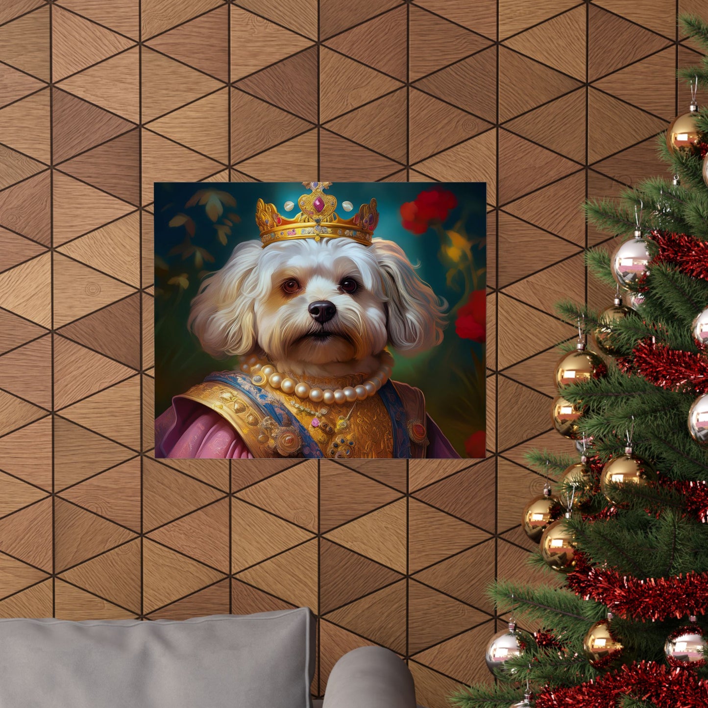 Havanese Dog Renaissance Pet Portrait Print, Wall print, wall art, Animal Lover Home Decor, Dog Wall Art
