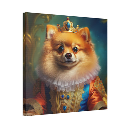 Pomeranian Renaissance Pet Portrait Canvas Print