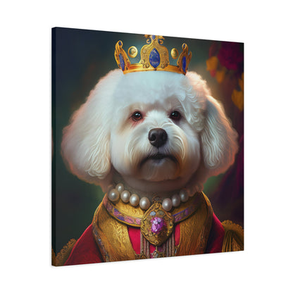 Bichon Frise Renaissance Pet Portrait on Canvas | Wall art | wall print | Dog Art