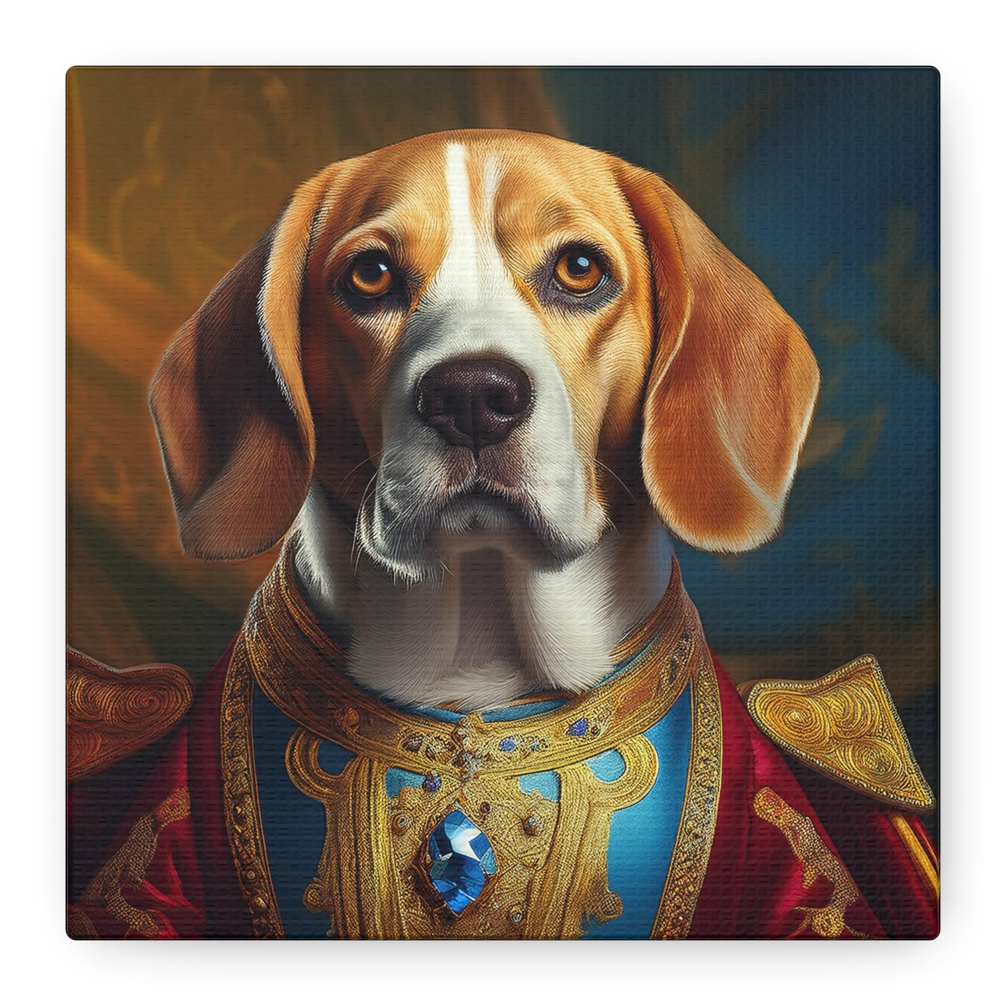 Beagle Renaissance Pet Dog Portrait  - Canvas, wall art, wall print, dog portrait, dog art