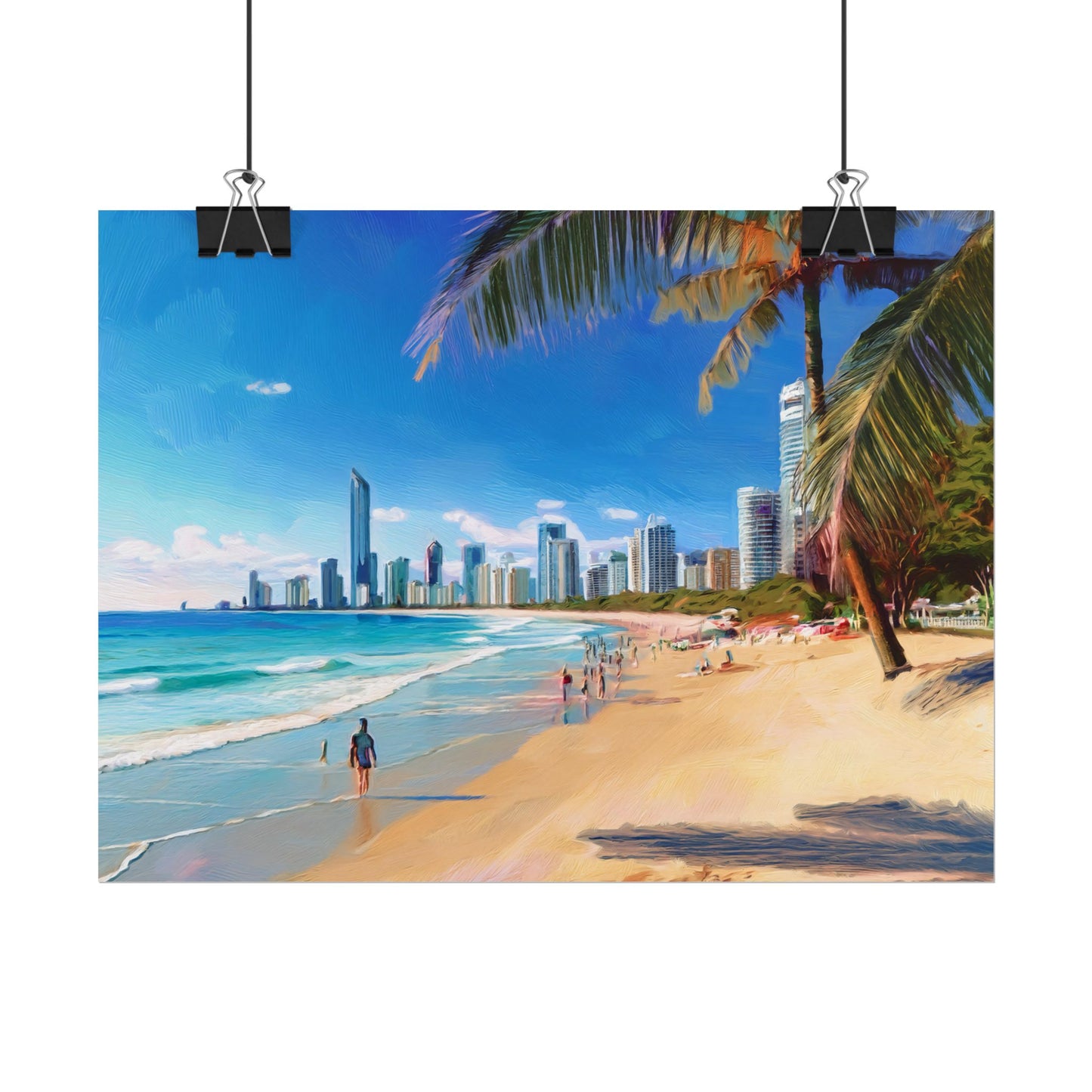 Surfers Paradise Beach Australia Coastal Print | Style 1 | Wall Art | Wall Print