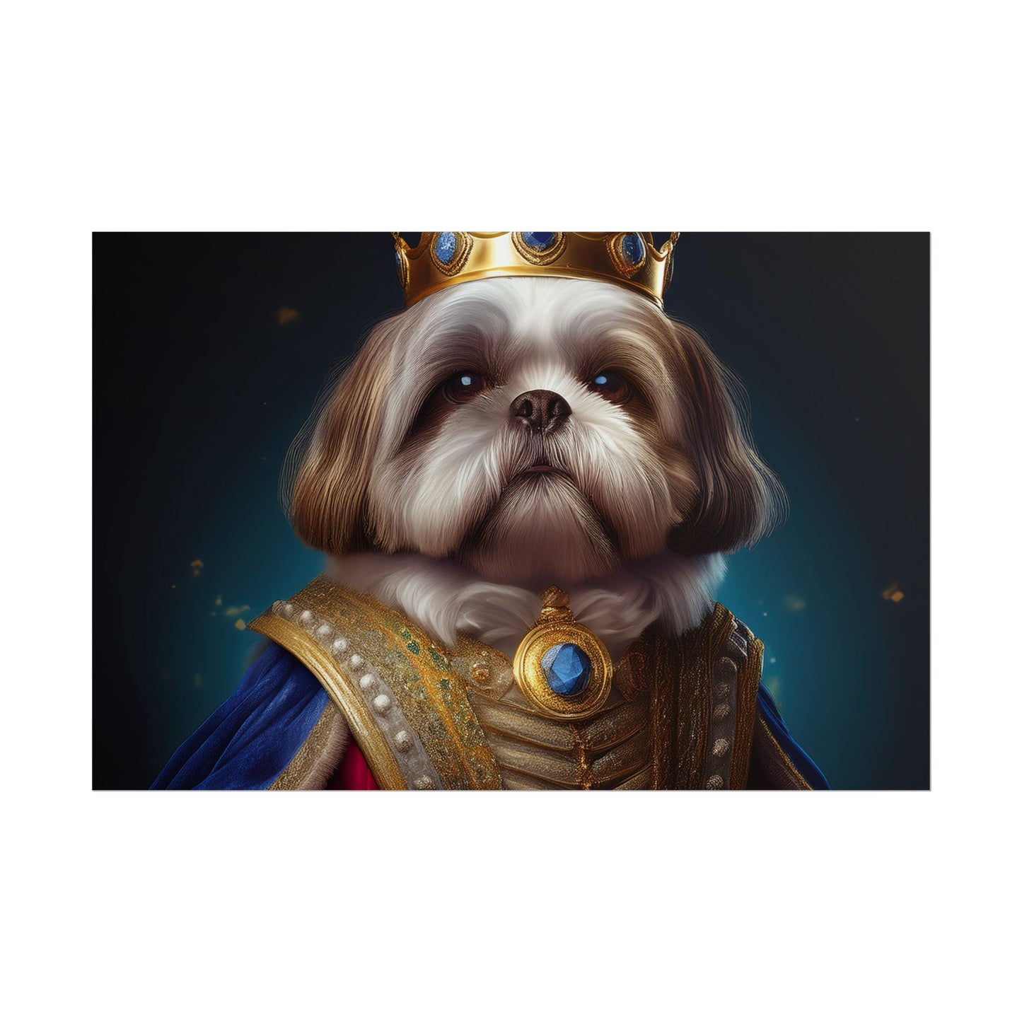 Shih Tzu Renaissance Pet Portrait Print | Dog Lover Wall Art | Dog Memorial Gift | Wall Art | Wall Print