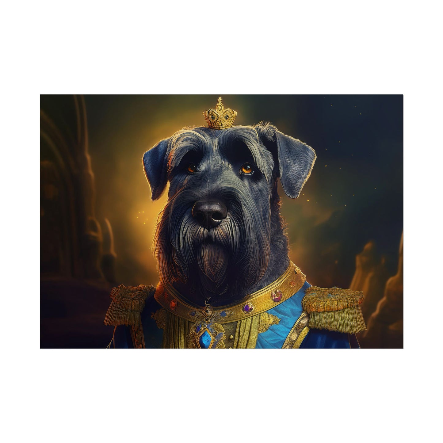 Giant Schnauzer Pet Renaissance Portrait Print, Dog Lover Wall Print | Wall Art | Wall Print