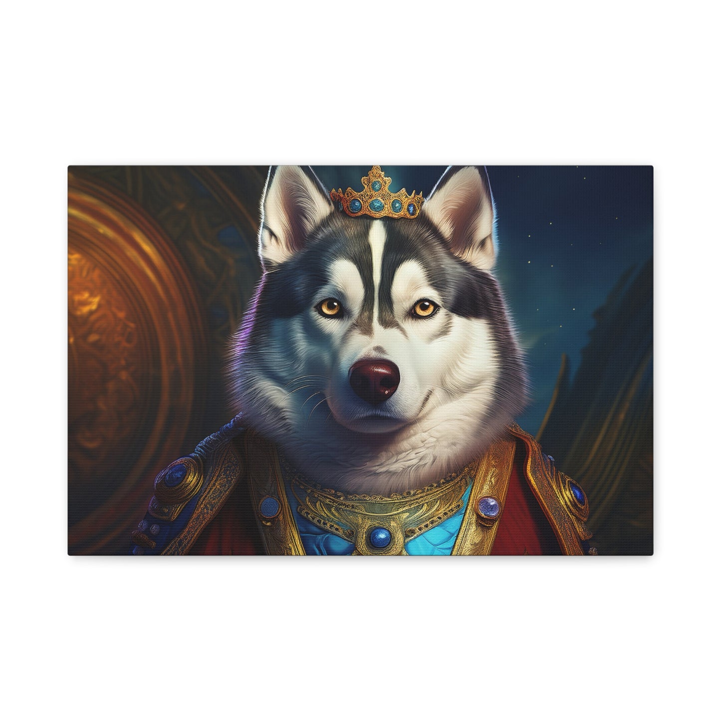 Siberian Husky Renaissance Pet Portrait on Canvas, wall art, wall print, dog portrait, dog art