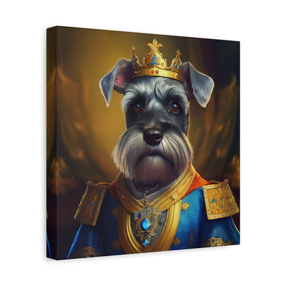 Miniature Schnauzer Renaissance Pet Portrait on Canvas | wall art | wall print | dog art