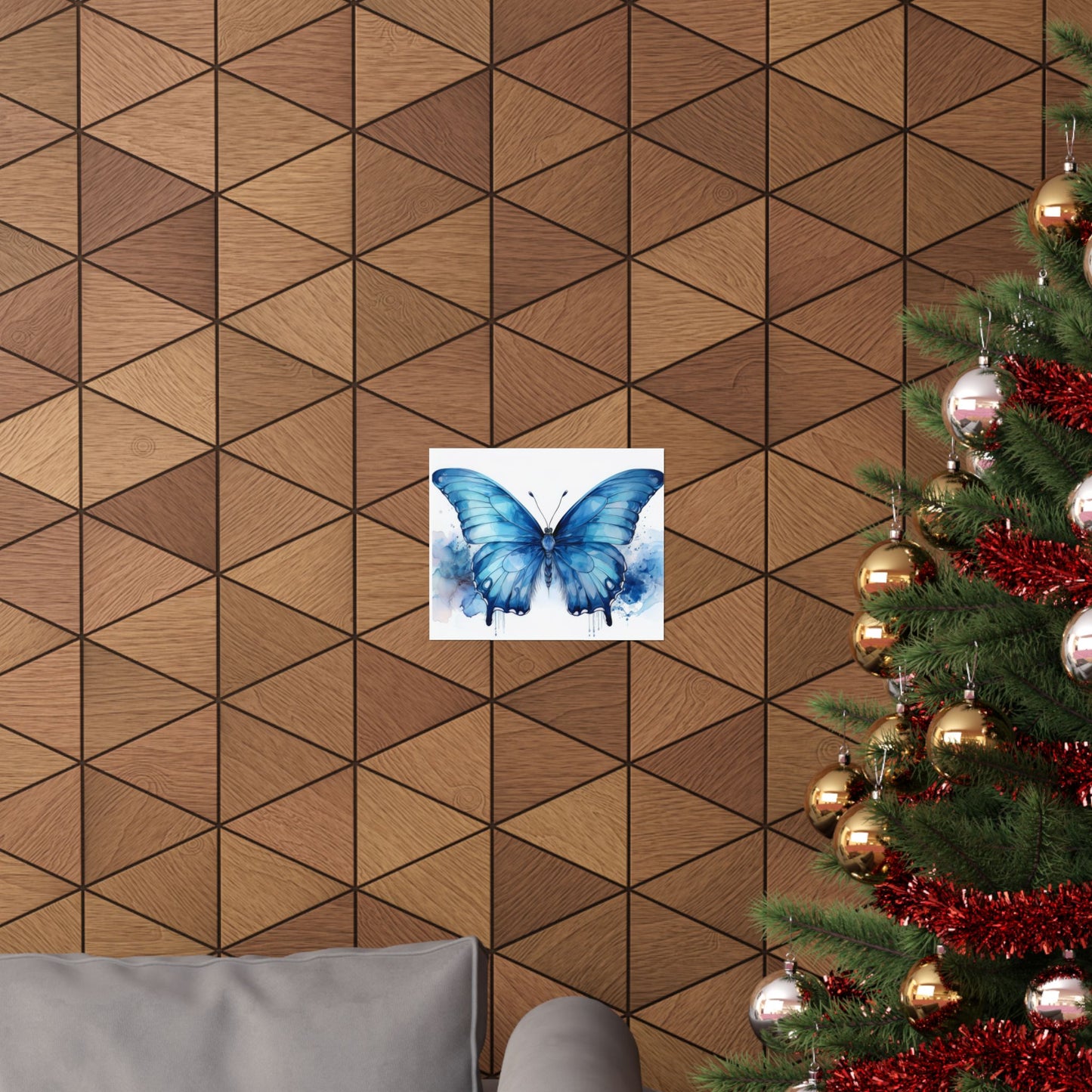 Blue Butterfly Alcohol Ink Wall Art | Unique Nursery Wall Print | Butterfly wall art | Wall Art | Wall Print