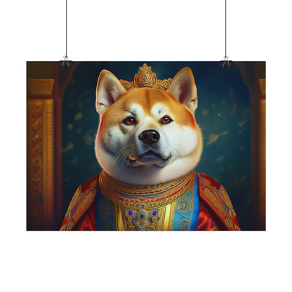 Shiba Dog Renaissance Portrait Print,  Art Print, Wall Decor Gift, Animal Lover Home Decor, wall prints, wall art