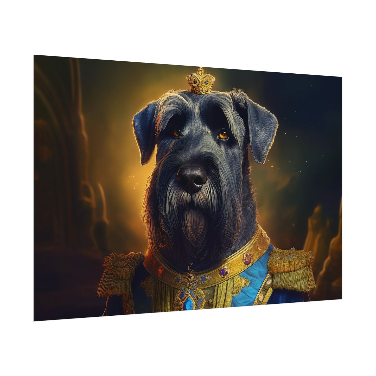 Giant Schnauzer Pet Renaissance Portrait Print, Dog Lover Wall Print | Wall Art | Wall Print