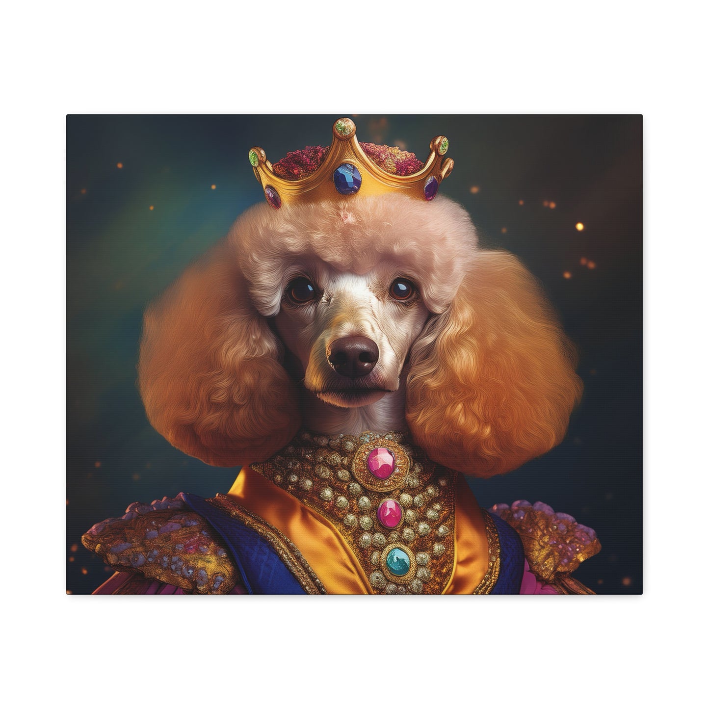Poodle Pet Dog Renaissance Portrait on Canvas | Wall art | wall print