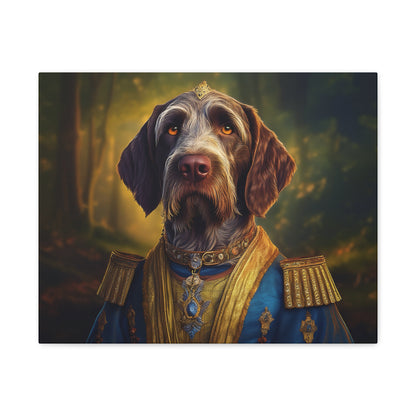 German Wirehaired Pointer Dog Pet Portrait Renaissance - Canvas, wall art, wall print, dog portrait, dog art