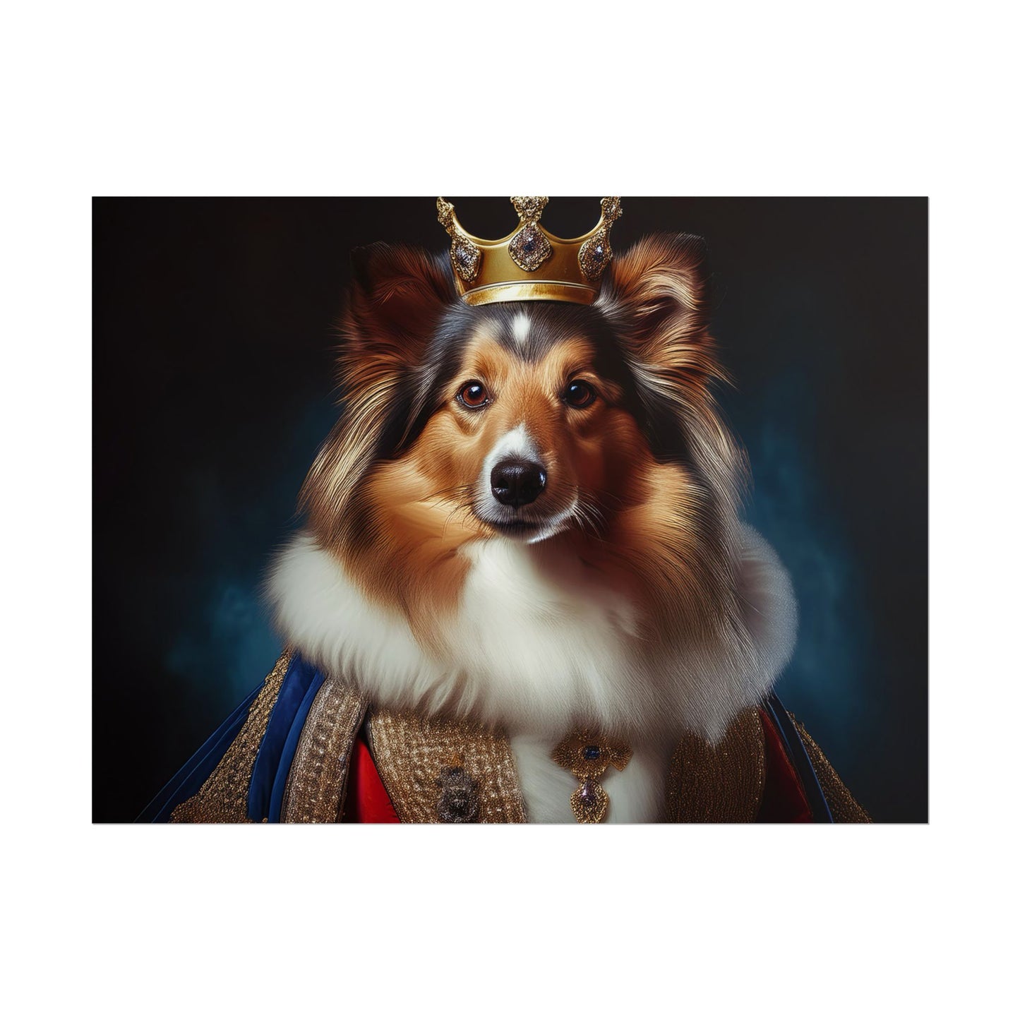 Shetland Sheepdog Renaissance Dog Portrait Art Print, Wall Decor Gift, Animal Lover Home Decor, Dog Wall Art