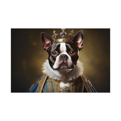 Boston Terrier Renaissance Dog Portrait Art Print, Wall Decor Gift, Animal Lover Home Decor, Dog Wall Art