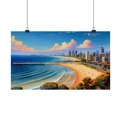 St Kilda Beach Australia Coastal Print | Style 1 | Wall Art | Wall Print