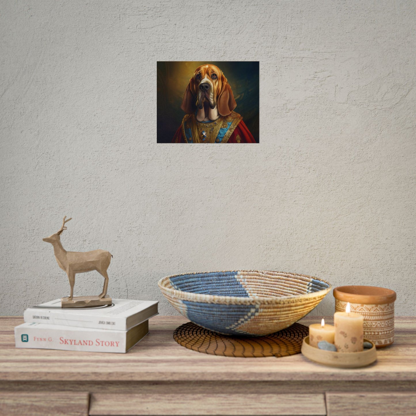 Bloodhound Renaissance Dog Portrait Art Print, Wall Decor Gift, Animal Lover Home Decor, Dog Wall Art