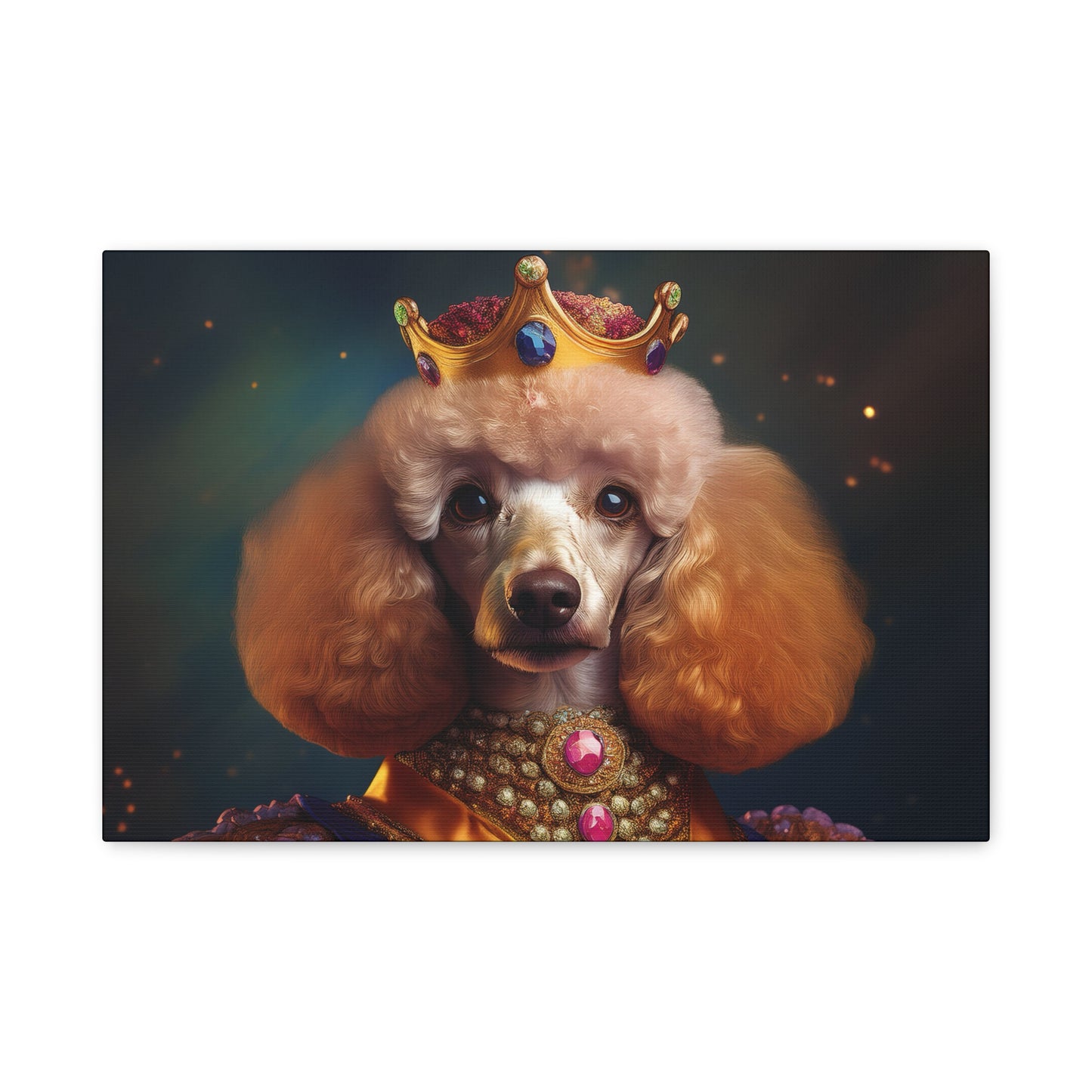 Poodle Pet Dog Renaissance Portrait on Canvas | Wall art | wall print