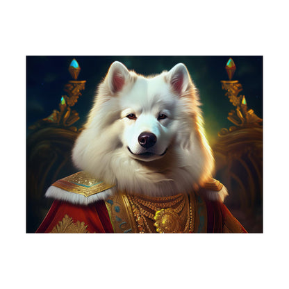 Samoyed Renaissance Pet Portrait Print, Dog Lover Wall Art, wall art, wall print