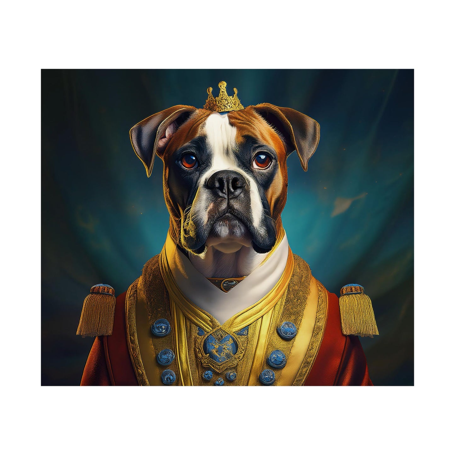 Boxer Dog Renaissance Pet Portrait Print, Art Print, Wall Decor Gift, Animal Lover Home Decor, Dog Wall Art, wall art, wall prints
