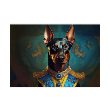 Doberman Pinscher Renaissance  Dog Pet Portrait Print | Wall Art | Wall Print | Dog Art