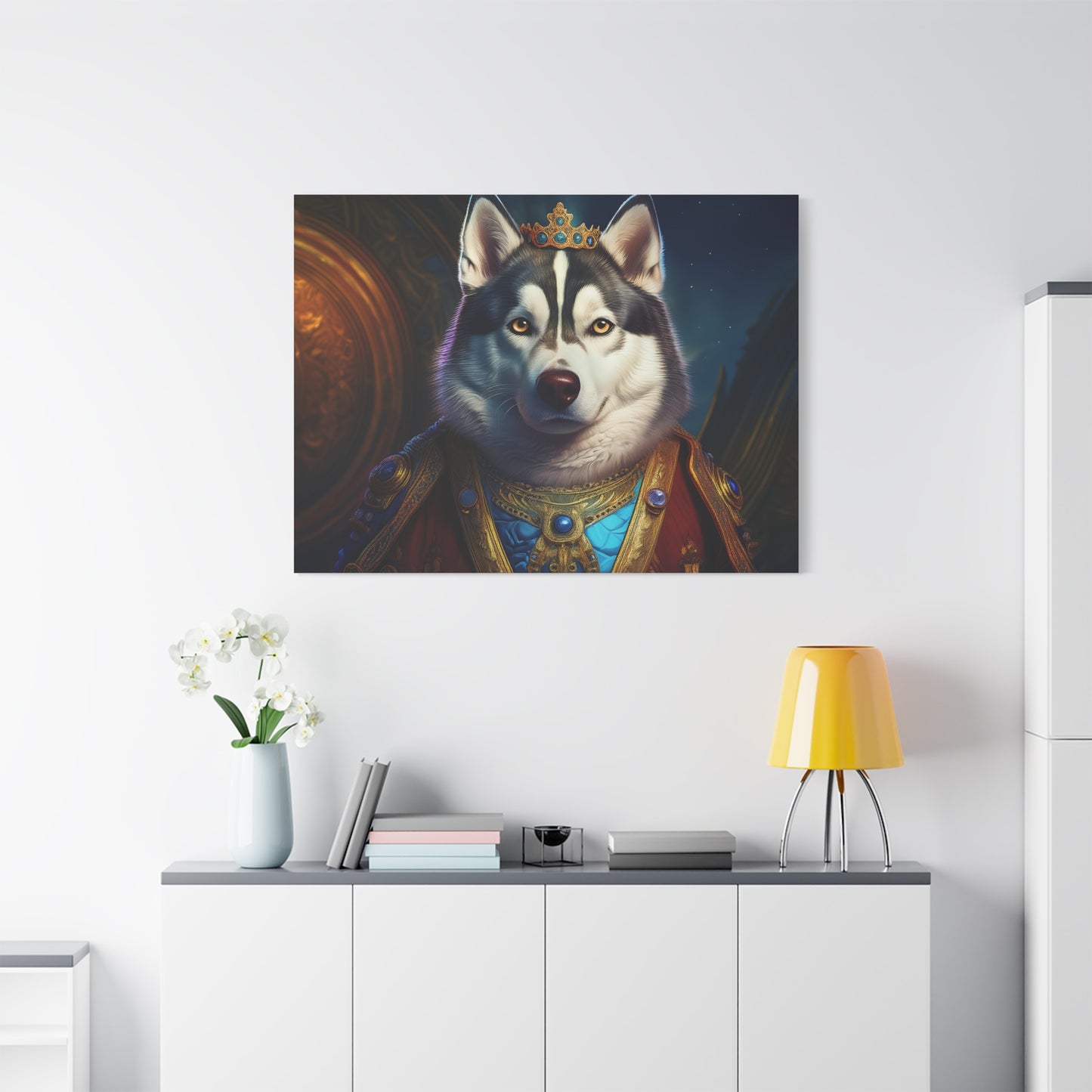 Siberian Husky Renaissance Pet Portrait on Canvas, wall art, wall print, dog portrait, dog art