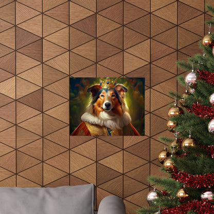 Collie Dog Renaissance Pet Portrait Print | Wall Art | Wall Print | Dog Art