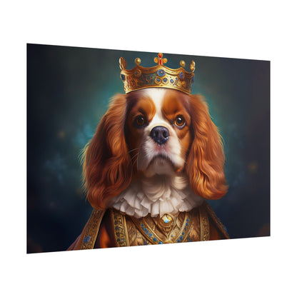Cavalier King Charles Spaniel Art Pet Portrait Print, Renaissance, Wall Print, Wall Art