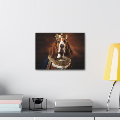 Basset Hound Renaissance Pet Portrait on Canvas | Wall art | wall print | Dog Art
