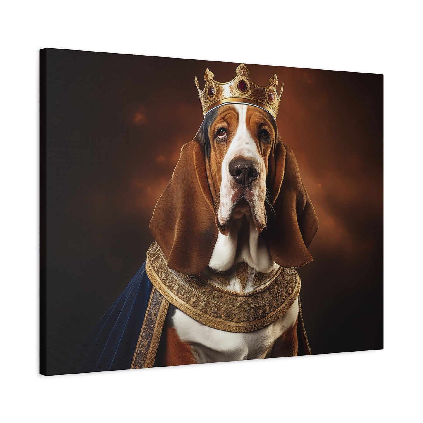 Bassett Hound Renaissance Pet Portrait on Canvas | Wall art | wall print | Dog Art
