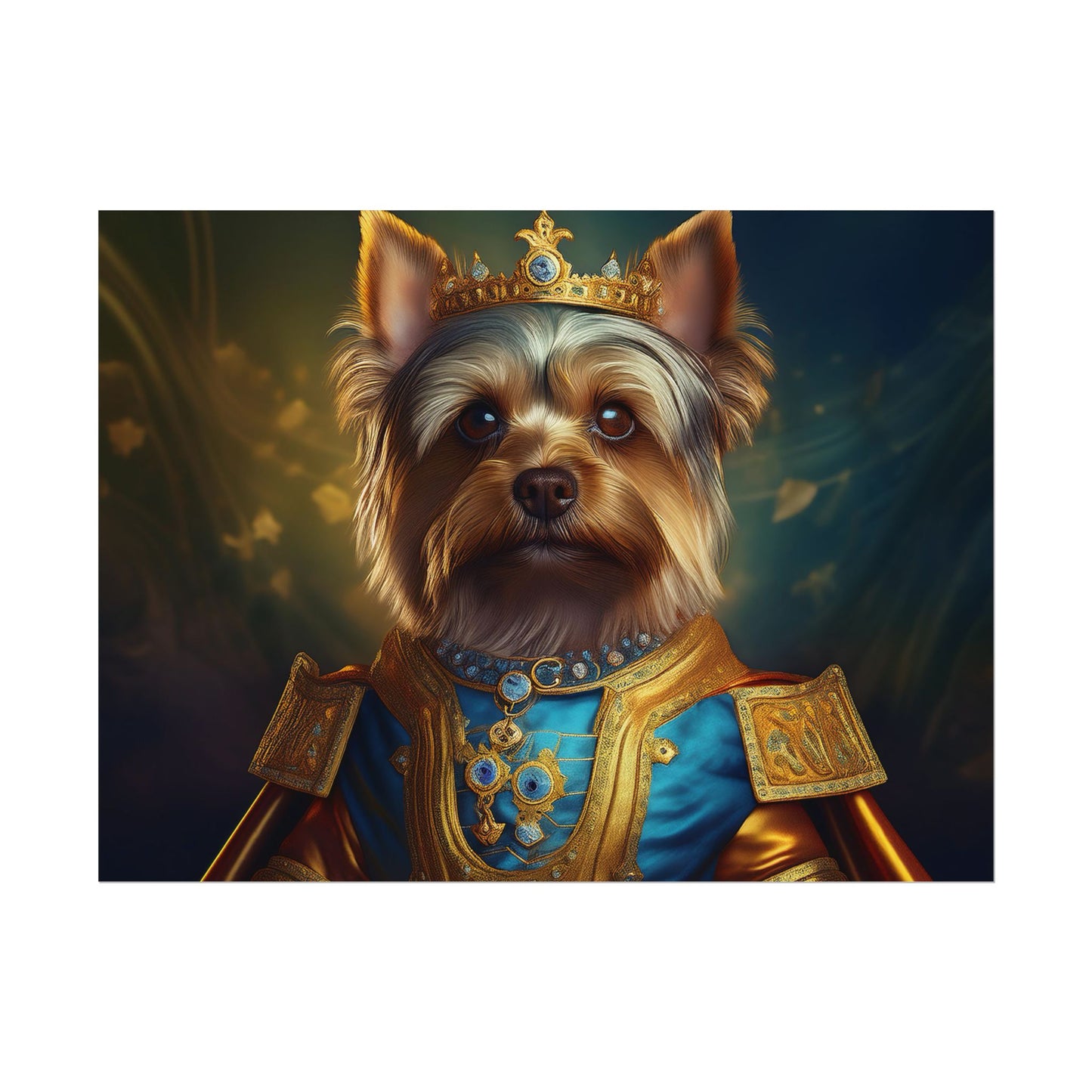 Yorkshire Terrier Dog Renaissance Pet Portrait Print | Wall Art | Wall Print | Dog Art