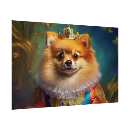 Pomeranian Renaissance Dog Portrait Art Print, Wall Decor Gift, Animal Lover Home Decor, Dog Wall Art