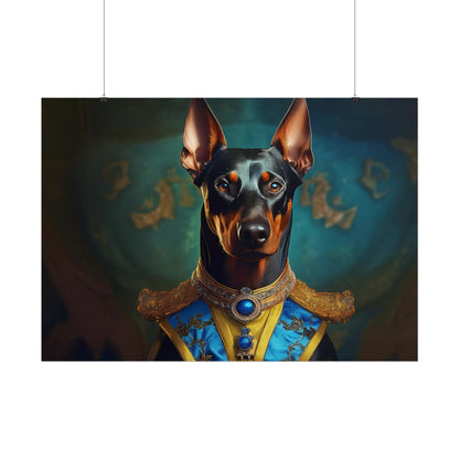 Doberman Pinscher Renaissance  Dog Pet Portrait Print | Wall Art | Wall Print | Dog Art
