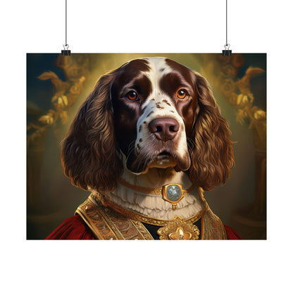 English Springer Spaniel Renaissance Dog Portrait Print, Wall Decor Gift, Dog Wall, wall prints, art prints