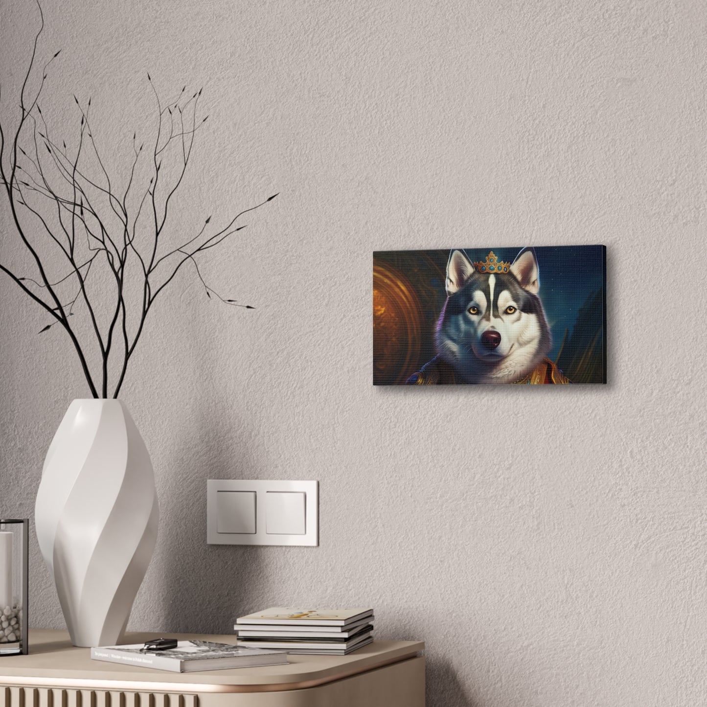 Siberian Husky Renaissance Pet Portrait on Canvas, wall art, wall print, dog portrait, dog art