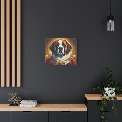 St Bernard Renaissance Portrait - Premium Canvas Wall Art, Dog Portrait, Unique Wall Print