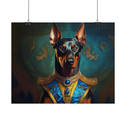 Doberman Pinscher Renaissance  Dog Pet Portrait Print | Wall Art | Wall Print | Dog Art
