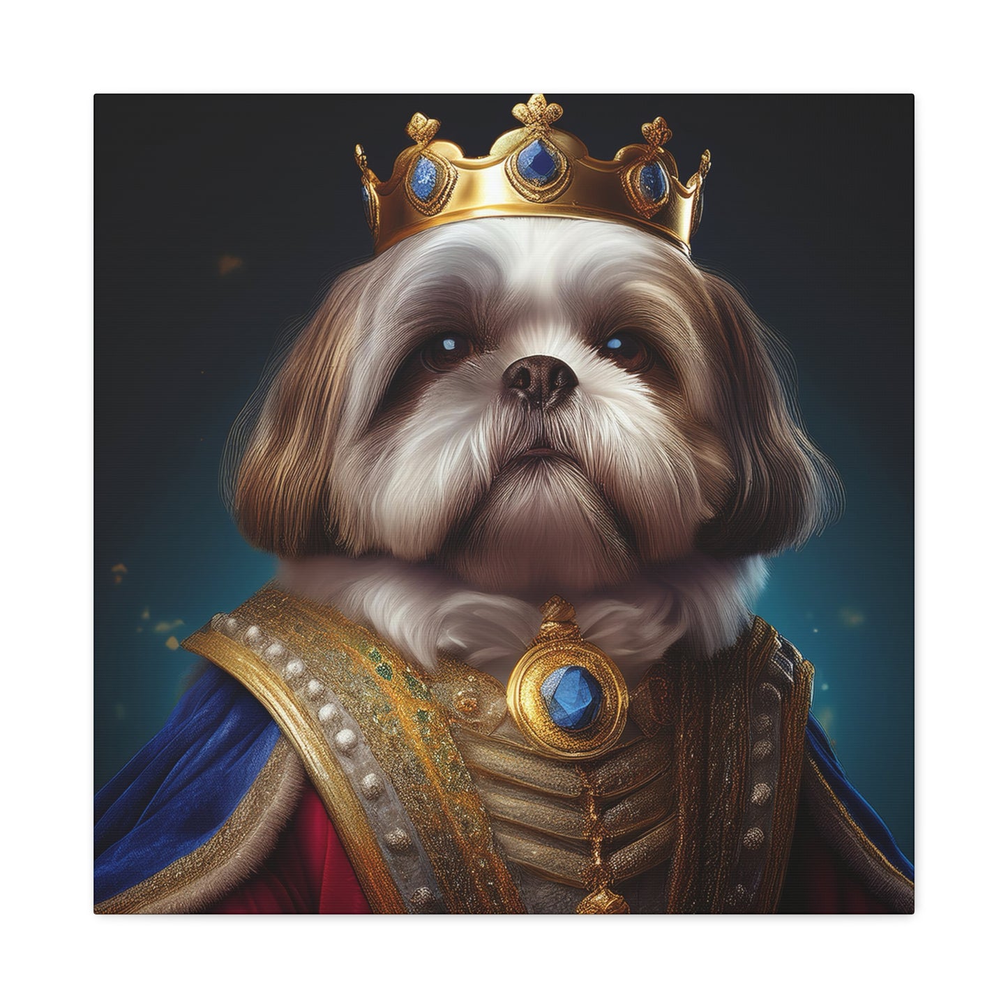 Shih Tzu Renaissance Pet Portrait on Canvas | wall art, wall print, dog portrait, dog art